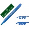 Marcador faber fluorescente textliner 38 azul