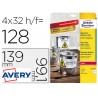 Etiqueta adesiva avery poliester branco 991x139 mm para impressora laser pack de 32 unidades