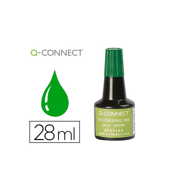 Tinta para almofada q connect verde frasco 28 ml