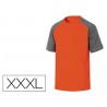 T shirt de algodao deltaplus cor cinza laranja formato xxxl