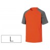 T shirt de algodao deltaplus cor cinza laranja formato l