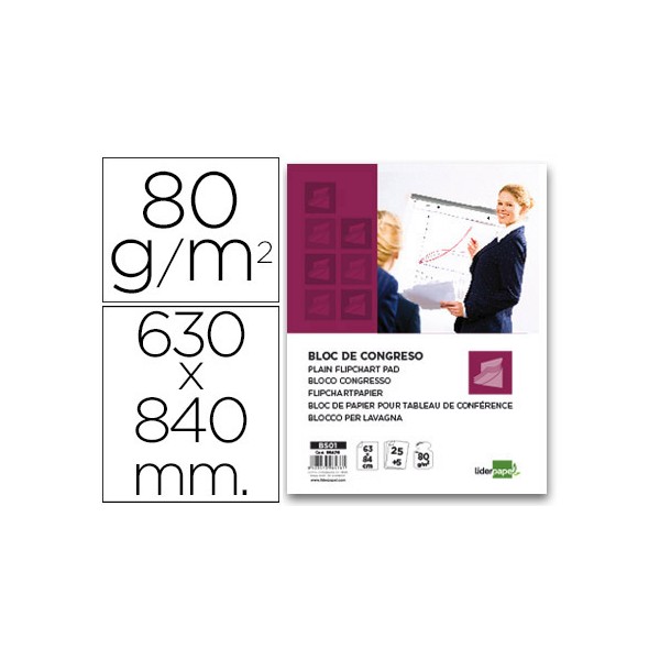 Bloco congresso liderpapel 25 folhas 63x84 cm