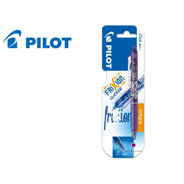 Esferografica pilot frixion clicker apagavel 07 mm cor violeta em blister