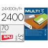 Etiqueta adesiva multi 3 apli 70x37 mm fotocopiadora laser tinteiro caixa com 100 folhas din a4