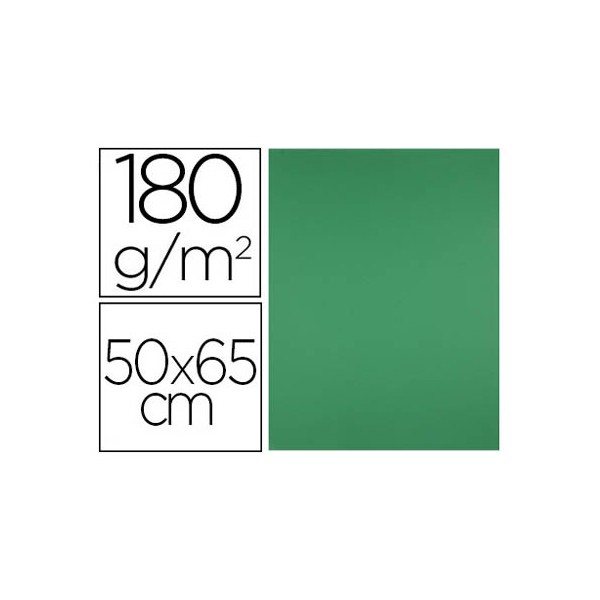 Cartolina liderpapel 50x65 cm 180 gr verde natal pack de 25 unidades