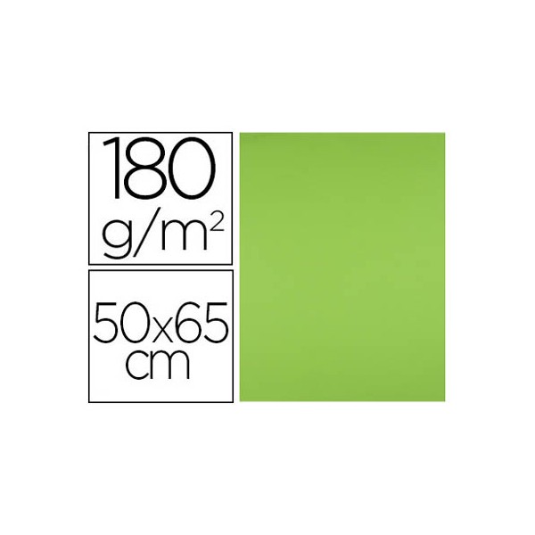 Cartolina liderpapel 50x65 cm 180 gr verde pistacho pack de 25 unidades