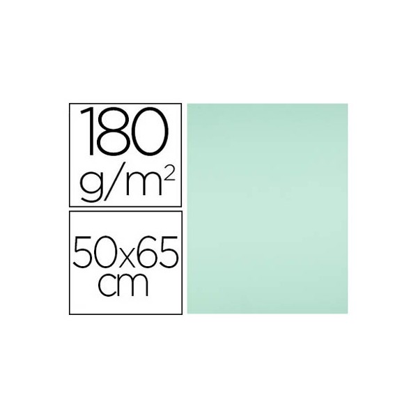 Cartolina liderpapel 50x65 cm 180 gr verde pack de 25 unidades