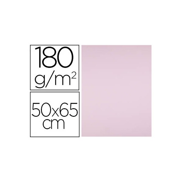 Cartolina liderpapel 50x65 cm 180 gr rosa pack de 25 unidades