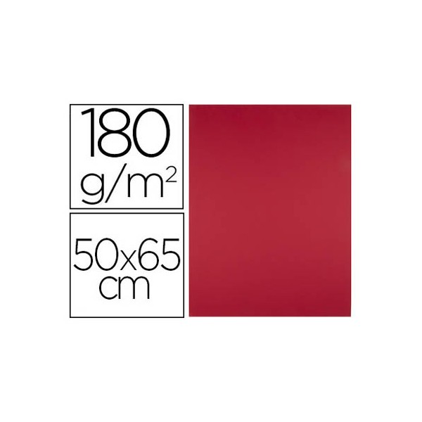 Cartolina liderpapel 50x65 cm 180 gr vermelho natal pack de 25 unidades