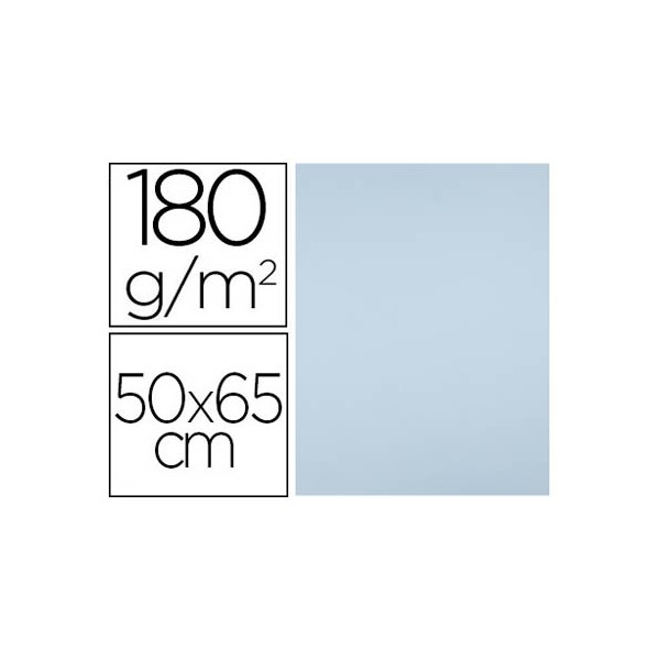 Cartolina liderpapel 50x65 cm 180 gr celeste pack de 25 unidades