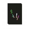 Set of 2 black sheets and 3 pens| for trestle displays