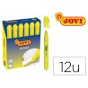 Marcador de cera gel jovi fluorescente amarillo caja de 12 unidades