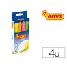 Marcador de cera gel jovi fluorescente caja de 4 unidades colores surtidos