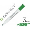 Marcador q connect quadro branco verde ponta redonda 30 mm