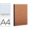 Caderno clairefontaine capa cartolina din a4 quadriculado 5 mm 96 folhas cor kraft