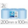 Papel seca maos amoos 2 folhas 200 mm x 100 mt cor azul pack de 6 rolos