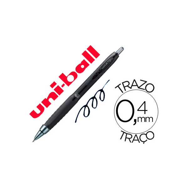 Esferografica uni ball roller umn 307 retractil 07 mm preto