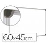 Quadro branco bi office magnetica maya w ceramica vitrificada moldura de aluminio 60 x 45 cm com bandeja para acessorios