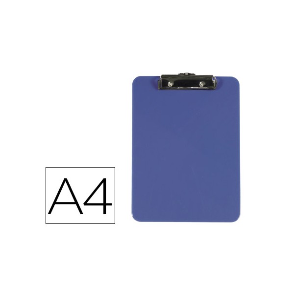 Porta notas q connect plastico din a4 azul 3 mm