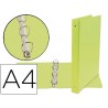 Pasta liderpapel cartao forrado pvc din a4 4 aneis 25 mm mistos verde