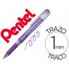 Roller pentel hybrid gel k230m ponta de 10 mm cor violeta metalico