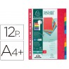 Separador exacompta cartolina conjunto de 12 separadores de cores din a4 multiperfurado