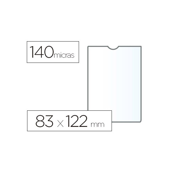 Bolsa catalogo esselte plastico 140 microns medidas 83x122 mm