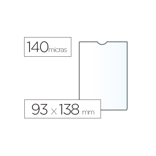 Bolsa catalogo esselte plastico 140 microns medidas 93x138 mm