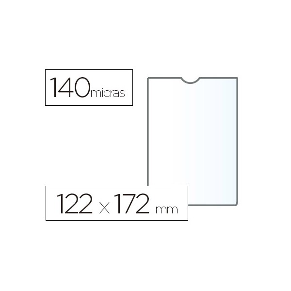 Bolsa catalogo esselte plastico 140 microns medidas 122x172 mm