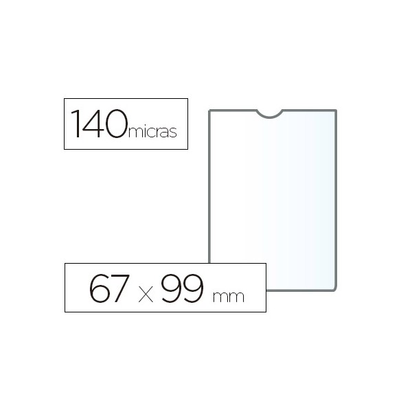 Bolsa catalogo esselte plastico 140 microns medidas 67x99 mm