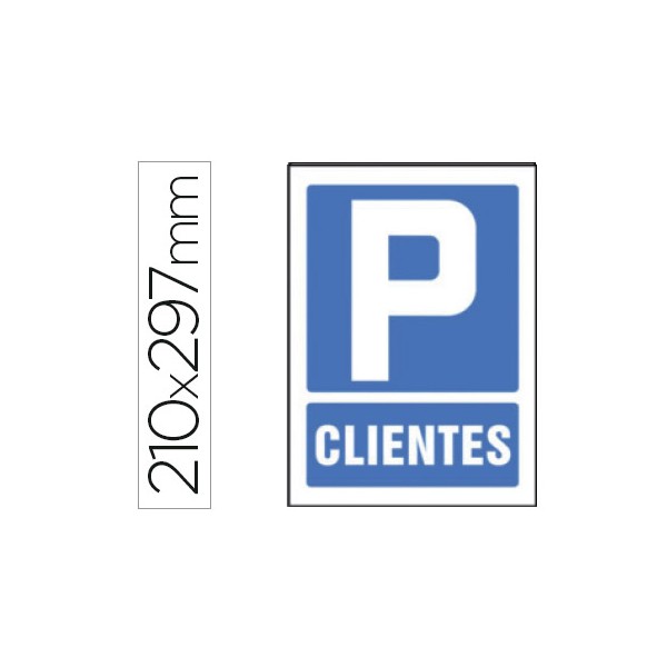 Pictograma syssa sinal de parking clientes em pvc 210x297 mm