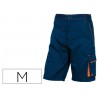 Bermuda deltaplus com cintura ajustavel e 5 bolsos cor azul laranja formato m