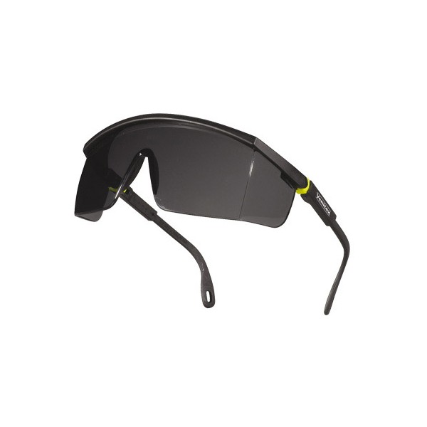 Oculos deltaplus de protecao policarbonato monobloque ahumado cor cinza amarelas uv400