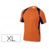 T shirt deltaplus poliester manga curta colarinho redondo tratamento secagem rapida cor laranja marinho formato xl