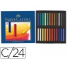 Giz pastel faber castell estojo cartao 24 cores sortidas