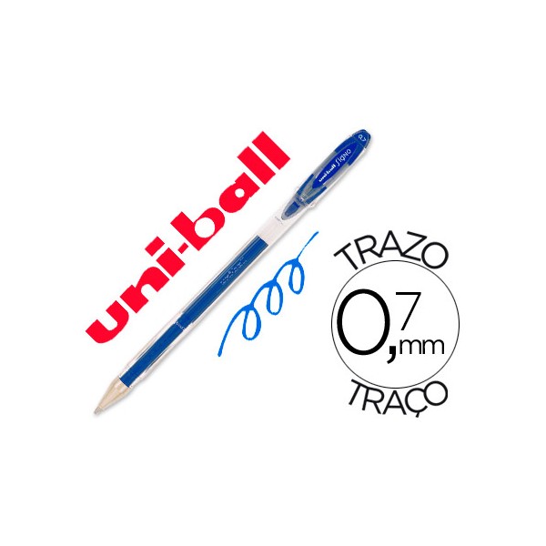 Esferografica uni ball roller um 120 signo 07 mm tinta gel cor azul