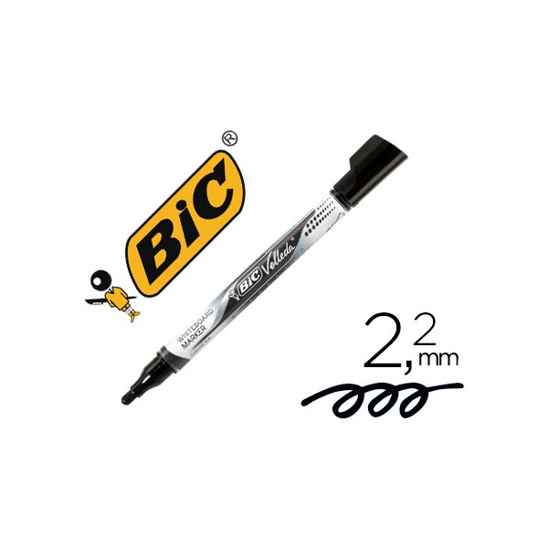 Marcador bic velleda liquid pocket ponta redonda 22 mm preto