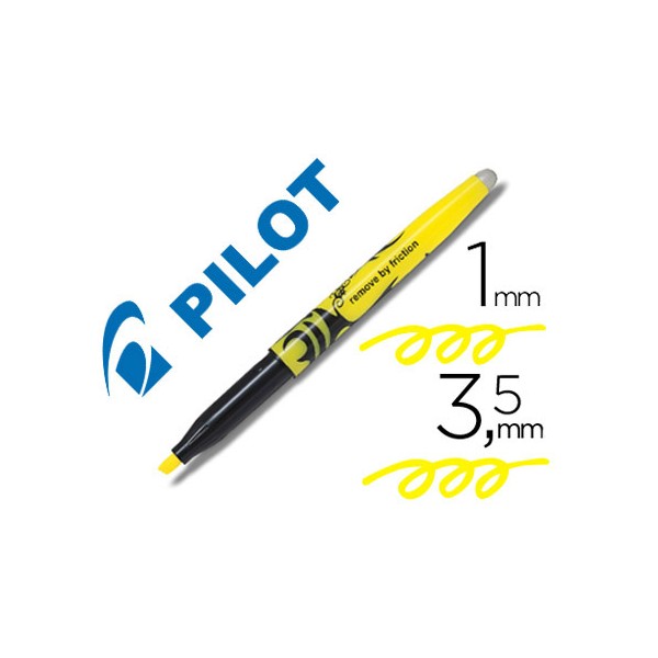 Marcador pilot frixion light apagavel ponta de fibra cor amarelo