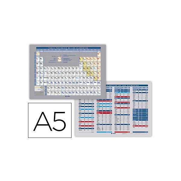 Tabela periodica periodica de elemento impressa a dupla face plastificada din a5