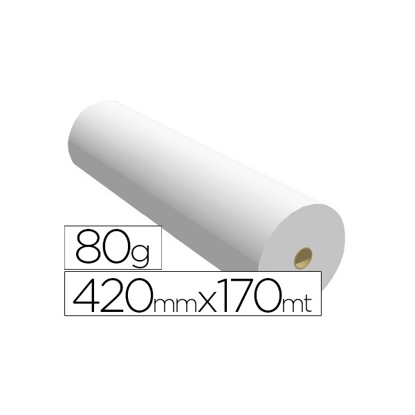 Papel reprografia ppc para plotter 420mmx170mt 80gr