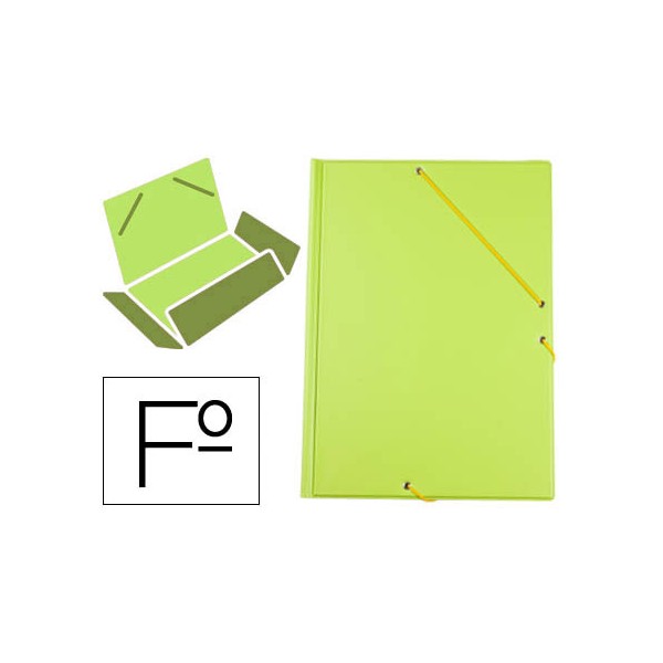 Pasta de elasticos liderpapel plastico folio aba cor verde pistacho