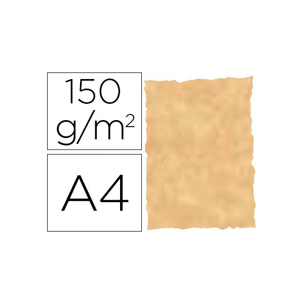 Papel pergaminho din a4 troquelado 150 gr cor parchment ocre pack de 25 folhas