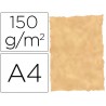 Papel pergaminho din a4 troquelado 150 gr cor parchment ocre pack de 25 folhas