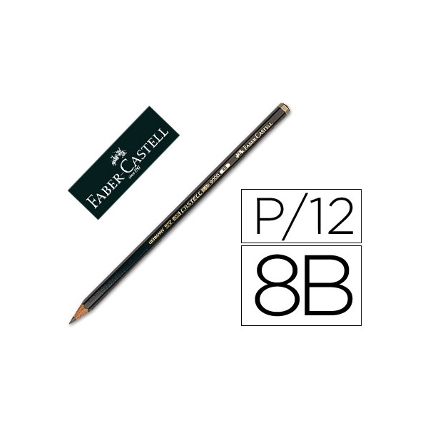 Lapis de grafite faber 9000 8b unidade