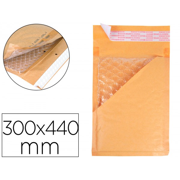 Envelope borbulhas q connect creme j 6 300x440 mm caixa de 50 unidades