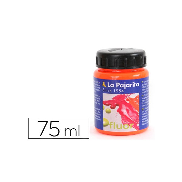 Pintura latex la pajarita f 02 laranja fluorescente 75ml