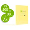 Papel de cor q connect din a3 80gr amarelo pack de 500 folhas