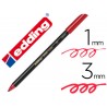 Marcador edding 1200 ponta de fibra redonda traco 1 3 mm n72 vermelho metalizado