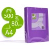 Papel de cor q connect din a4 80gr lilas pack de 500 folhas