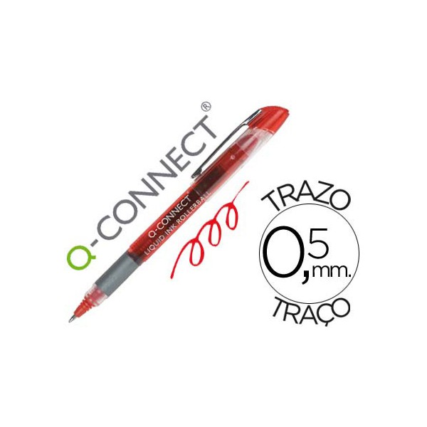 Marcador q connect roller ball vermelho 07 mm